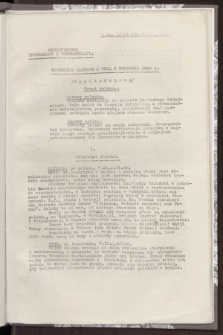 Komunikat Radiowy z dnia 8 września 1943 - wydanie popołudniowe
