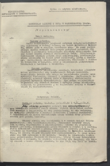 Komunikat Radiowy z dnia 7 października 1943 - wydanie popołudniowe