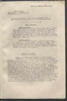 Komunikat Radiowy z dnia 19 października 1943 - wydanie popołudniowe