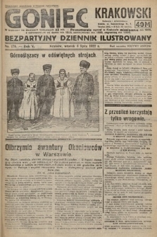 Goniec Krakowski : bezpartyjny dziennik popularny. 1922, nr 179