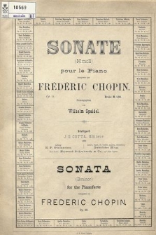 Sonate (H moll) : pour le piano : op. 58