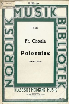 Polonaise : Op. 40, A-dur