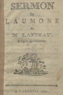 Sermon sur L'Aumone