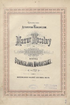 Mazur Weselny : na fortepian