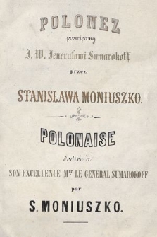 Polonez : poświęcony J. W. Jenerałowi Sumarkokoff