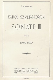 Sonate III : piano solo : op. 36