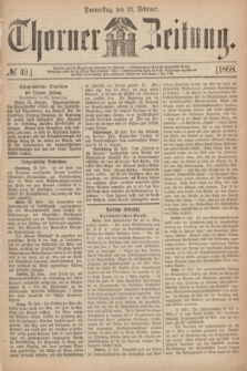 Thorner Zeitung. 1868, № 49 (27 Februar)