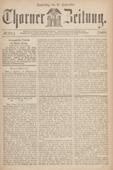 Thorner Zeitung. 1868, № 218 (17 September)