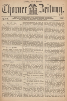 Thorner Zeitung. 1868, № 288 (8 December) + dod.
