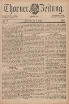 Thorner Zeitung : Begründet 1760. 1888, Nr. 185 (9 August)