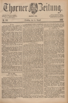 Thorner Zeitung : Begründet 1760. 1888, Nr. 189 (14 August)