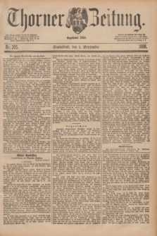 Thorner Zeitung : Begründet 1760. 1888, Nr. 205 (1 September)