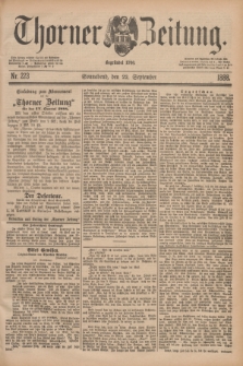 Thorner Zeitung : Begründet 1760. 1888, Nr. 223 (22 September)