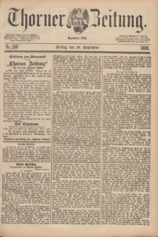Thorner Zeitung : Begründet 1760. 1888, Nr. 228 (28 September) + dod.