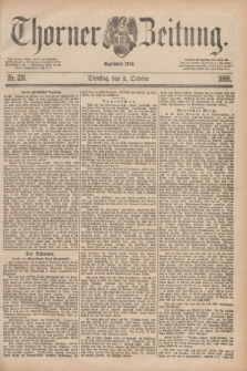 Thorner Zeitung : Begründet 1760. 1888, Nr. 231 (2 October)