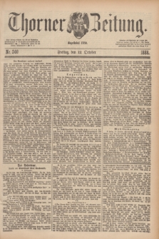 Thorner Zeitung : Begründet 1760. 1888, Nr. 240 (12 October)