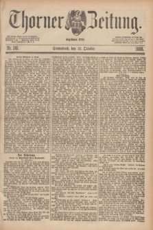Thorner Zeitung : Begründet 1760. 1888, Nr. 241 (13 October)