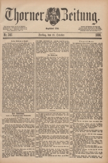 Thorner Zeitung : Begründet 1760. 1888, Nr. 246 (19 October) + wkładka