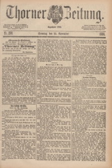 Thorner Zeitung : Begründet 1760. 1888, Nr. 278 (25 November) + dod.