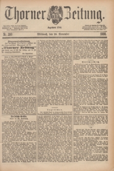 Thorner Zeitung : Begründet 1760. 1888, Nr. 280 (28 November)