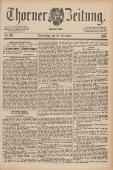 Thorner Zeitung : Begründet 1760. 1888, Nr. 281 (29 November)