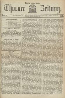 Thorner Zeitung. 1870, Nro. 14 (18 Januar)