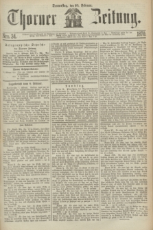 Thorner Zeitung. 1870, Nro. 34 (10 Februar)