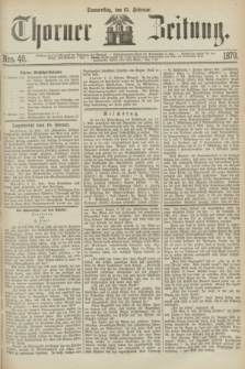 Thorner Zeitung. 1870, Nro. 40 (17 Februar)