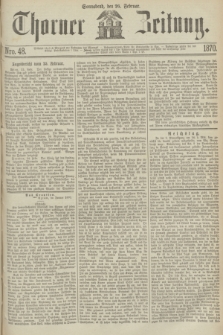 Thorner Zeitung. 1870, Nro. 48 (26 Februar)