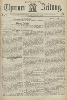 Thorner Zeitung. 1870, Nro. 72 (26 März)