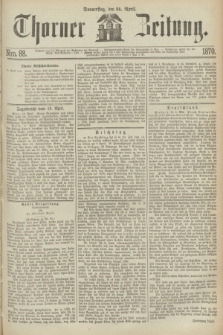 Thorner Zeitung. 1870, Nro. 88 (14 April)