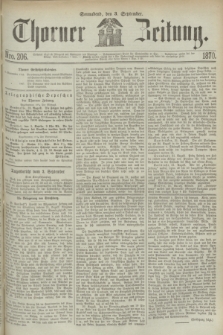 Thorner Zeitung. 1870, Nro. 206 (3 September)