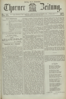 Thorner Zeitung. 1870, Nro. 211 (9 September)