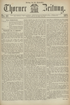 Thorner Zeitung. 1870, Nro. 217 (16 September)