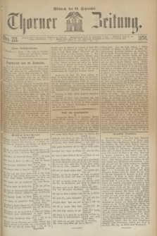 Thorner Zeitung. 1870, Nro. 221 (21 September)