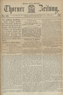 Thorner Zeitung. 1870, Nro. 225 (25 September)