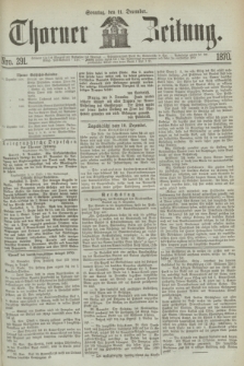 Thorner Zeitung. 1870, Nro. 291 (11 December)