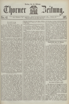 Thorner Zeitung. 1871, Nro. 42 (17 Februar)