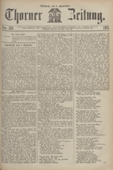 Thorner Zeitung. 1871, Nro. 210 (6 September)