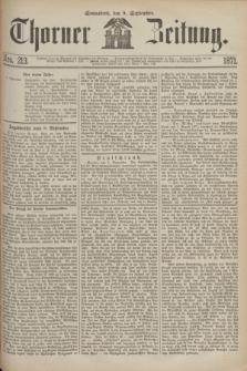 Thorner Zeitung. 1871, Nro. 213 (9 September)