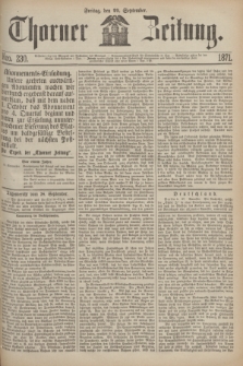 Thorner Zeitung. 1871, Nro. 230 (29 September)