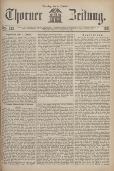 Thorner Zeitung. 1871, Nro. 233 (3 October)