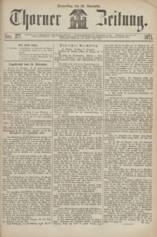 Thorner Zeitung. 1871, Nro. 277 (23 November)