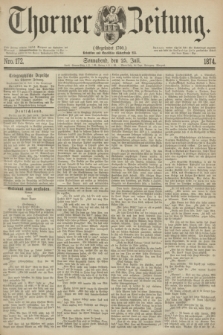 Thorner Zeitung : Gegründet 1760. 1874, Nro. 172 (25 Juli)
