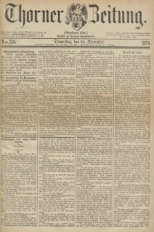 Thorner Zeitung : Gegründet 1760. 1874, Nro. 224 (24 September)