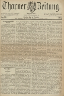 Thorner Zeitung : Gegründet 1760. 1874, Nro. 231 (2 October)