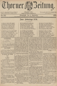 Thorner Zeitung : Gegründet 1760. 1876, Nro. 205 (2 September)