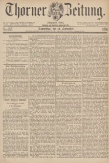 Thorner Zeitung : Gegründet 1760. 1876, Nro. 215 (14 September)