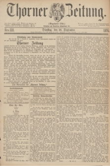 Thorner Zeitung : Gegründet 1760. 1876, Nro. 225 (26 September) + wkładka