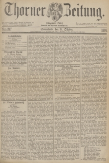 Thorner Zeitung : Gegründet 1760. 1876, Nro. 247 (21 Oktober)